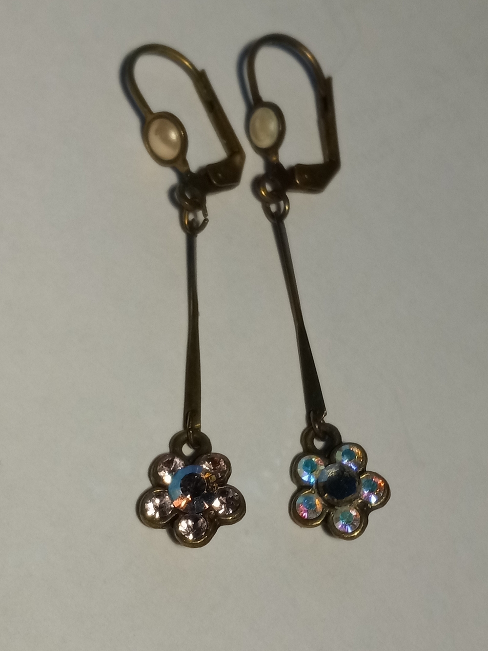 Michal Negrin Bronze & Swarovski Pair Earrings